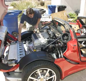 Putting the final touches on the supercharger