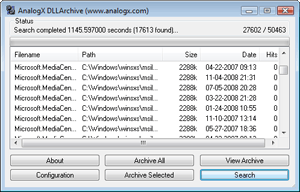 AnalogX DLL Archive screenshot