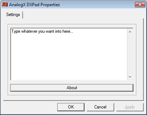 AnalogX DXPad screenshot